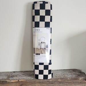 Darnell & David's Checkerboard Rug Runner - Black & Cream